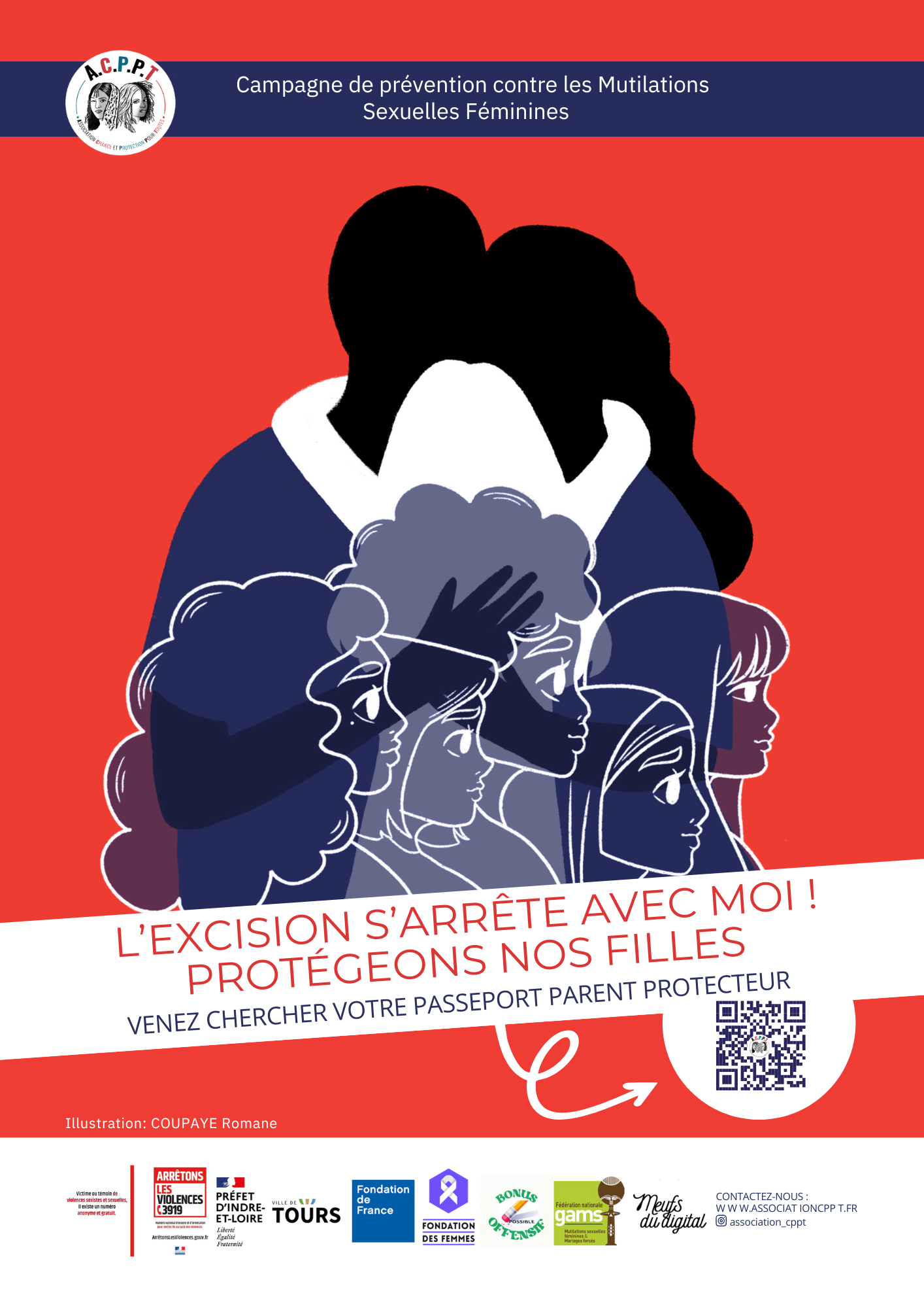 Affiche de la campagne 2025 contre les mutilations sexuelles féminines